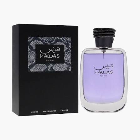 Hawas For Him Eau de Parfum 3.38 oz – Spiced Plum, Crisp Apple, Marine Notes & Ambergris