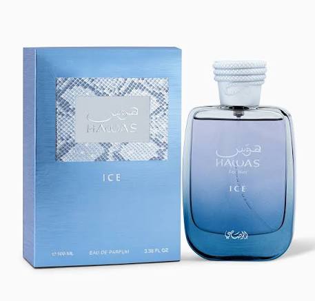 Hawas Ice For Him Eau de Parfum 3.38 oz – Frozen Apple, Cooling Mint, Juicy Plum & Amber