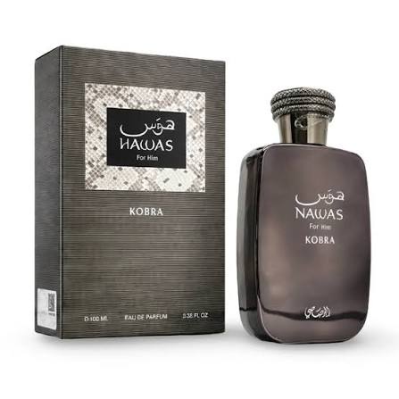 Hawas Kobra Eau de Parfum for Men 3.38 oz – Fresh Ginger, Bergamot, Green Tea & Amber