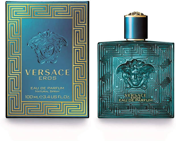 Eros Blue Eau de Parfum for Men 3.4 oz – Crushed Mint, Green Apple, Vanilla & Cedarwood
